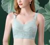 Женский бюстгальтер-минимайзер большого размера, ультратонкое нижнее белье, беспроводной бюстгальтер с регулировкой, кружевное нижнее белье, собранный бюстгальтер без косточек пуш-ап