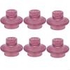 62KD Set of 6 Glass Candlesticks Flower Vases Glass Candlestick Holder Home Accent