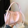 Korean Version Ins2025 Spring New Women's Bag Niche Versatile Handbag Drawstring High-end Shoulder Messenger Bag