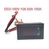 DC0-100V 10A 50A 100A Voltmeter Ammeter Red Blue LED Amp Dual Digital Volt Meter Gauge 0.28'' LED Display 50A 100A Diverter