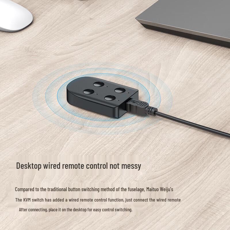 MT-Viki 4K 60Hz HDMI KVM Switch 4 In 2 Out with Dual Monitor Extension