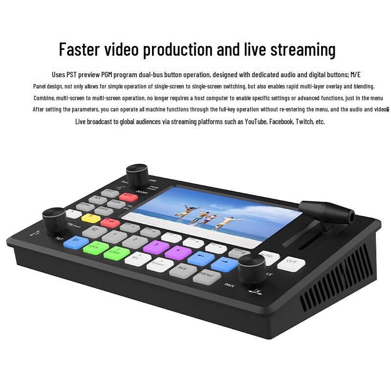 JiaShiYing R2PROMAX 4K Multi-Camera Live Stream Switcher