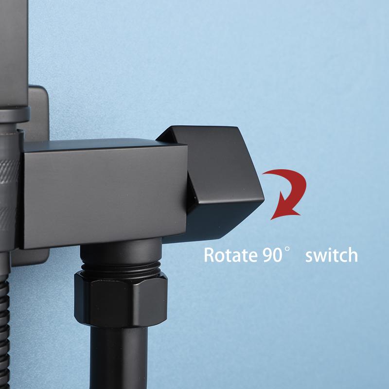 Латунный смеситель для биде, одиночный кран для холодной воды, ручной душевой набор для биде, распылитель для унитаза, распылитель Shattaf, гигиенический душ, черный