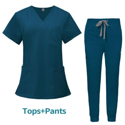 Multicolor Unisex Short Sleeved Pharmacy Nurse Uniform Hospital Doctor Workwear Oral Dental Surgery Uniforms Medical Scrubs Sets
