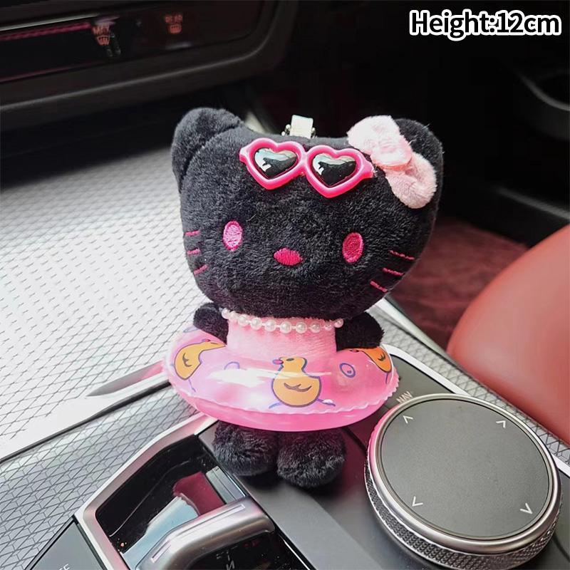 Winter Plush HelloKitty Keychain Scarf Kitty Dress Up Girl Birthday Gift Angel Shaped Kitty Cat Pendant Car Decoration Xmas Gift