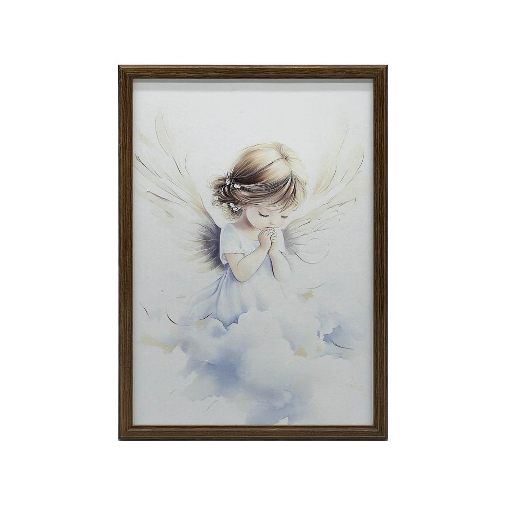 Plakat Anielskie Modlitwy Dziewczynki Plakat Anielskie Modlitwy Dziewczynki, 50X70 Cm, Bez Ramy, Płótno Premium Na Blejtramie