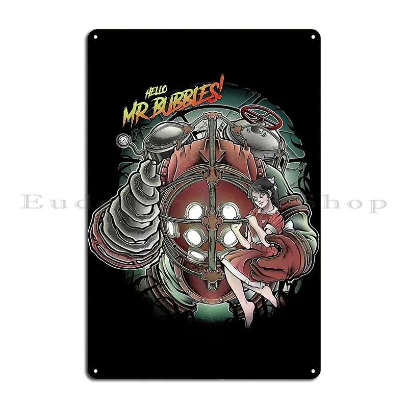 Mr Bubbles Fearcheck Metal Plaque Club Bar Garage Plaques Printing Living Room Living Room Tin Sign Poster