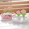 Plastic Flower Soap Box Creative Decor Soap Dish Self Draining Non-slip Soap Holder Cute Storage Soap Rack Bathroom Accessories