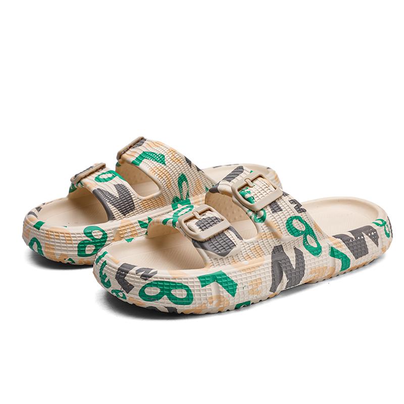 Летние мужские тапочки уличные мужские сандалии легкие мужские пляжные туфли мягкая подошва домашние тапочки для помещений нескользящие шлепанцы для ванной