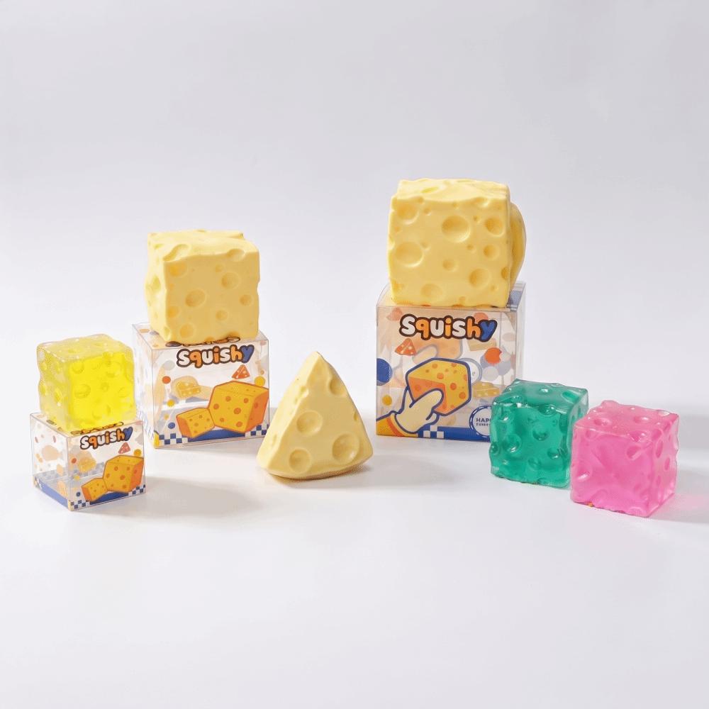 Slow Rising Cheese Squishy Toy Soft Cheese Fidget Toy Fun Simulated Butter Squeeze Toy Kids Gift
