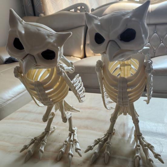 Украшение в виде скелета совы на Хэллоуин, реалистичная 12-дюймовая фигурка скелета животного, пластиковая модель кости совы для декора вечеринки в доме с привидениями