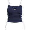 Originals Drawstring Padded Tank Classic Slim Fit Striped Comfortable Sports Vest Women Tops KE3887
