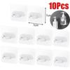 10pcs Multifunctional Wall-Mounted Round Hooks Free Punching Seamless Paste Storage Rack Kitchen Bathroom Household Ring Hanger