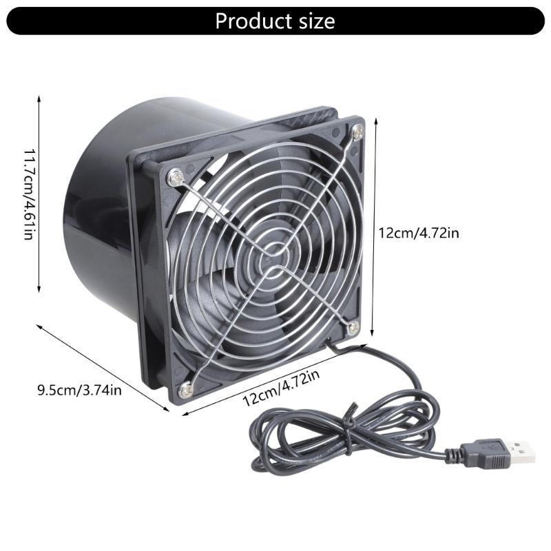 5V USB Cable Brushless Duct Ventilation Exhaust Fan for 3D Printer Enclosures Cooling Fan for Heat and Fume Ventilation