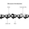 New 12/16inch Replacement Saw Chain Steel Chain Superior Technology Chain Mini Electric Saw Accessory