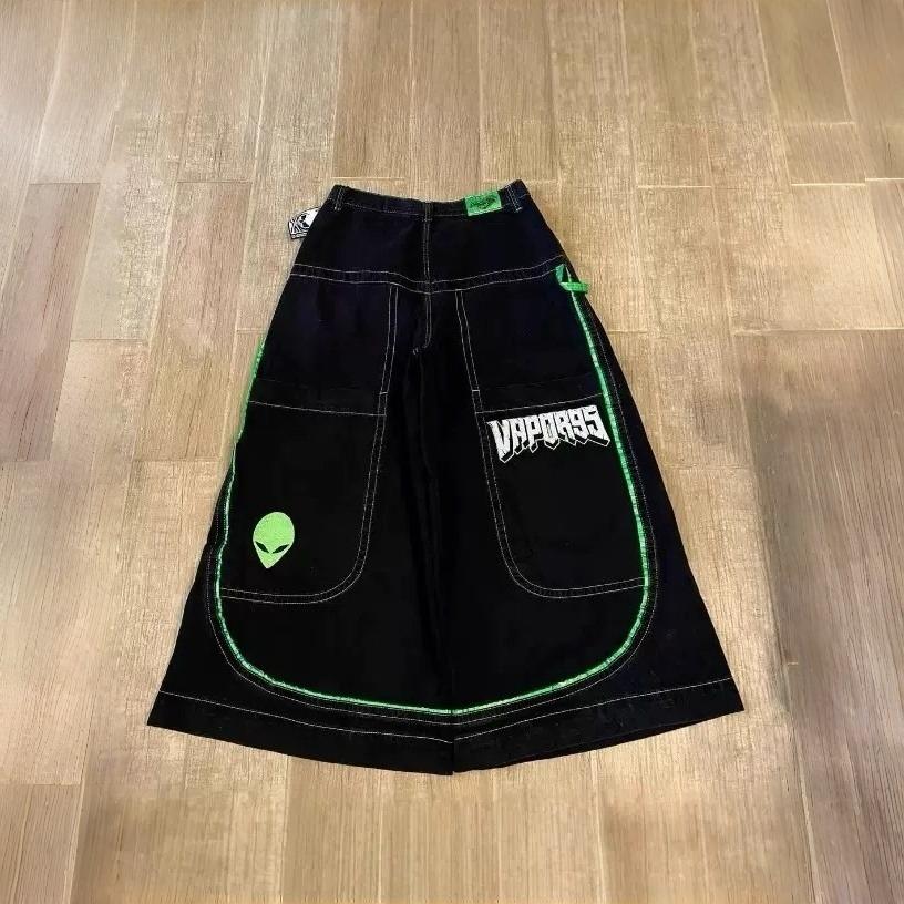 ZYLLO Американские Ретро Джинсы с Принтом Черепа, Выстиранные, Уличный Стиль, для Мужчин и Женщин, Повседневные, Прямые, Свободные и Универсальные Брюки с Широкими Штанинами