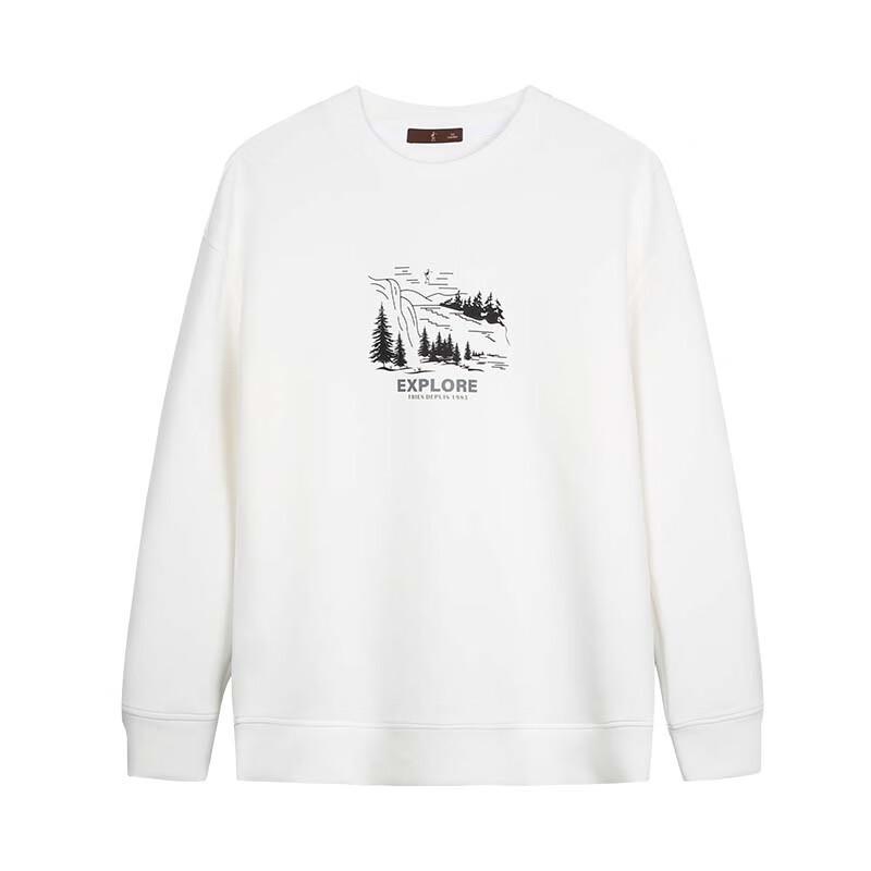 TRIES Men's Floral Round Neck Sweatshirt
