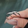 925 Sterling Silver Jewelry Cute Cat Paws Open Finger Rings for Women Wedding Party Jewelry for Girls Friend Gift