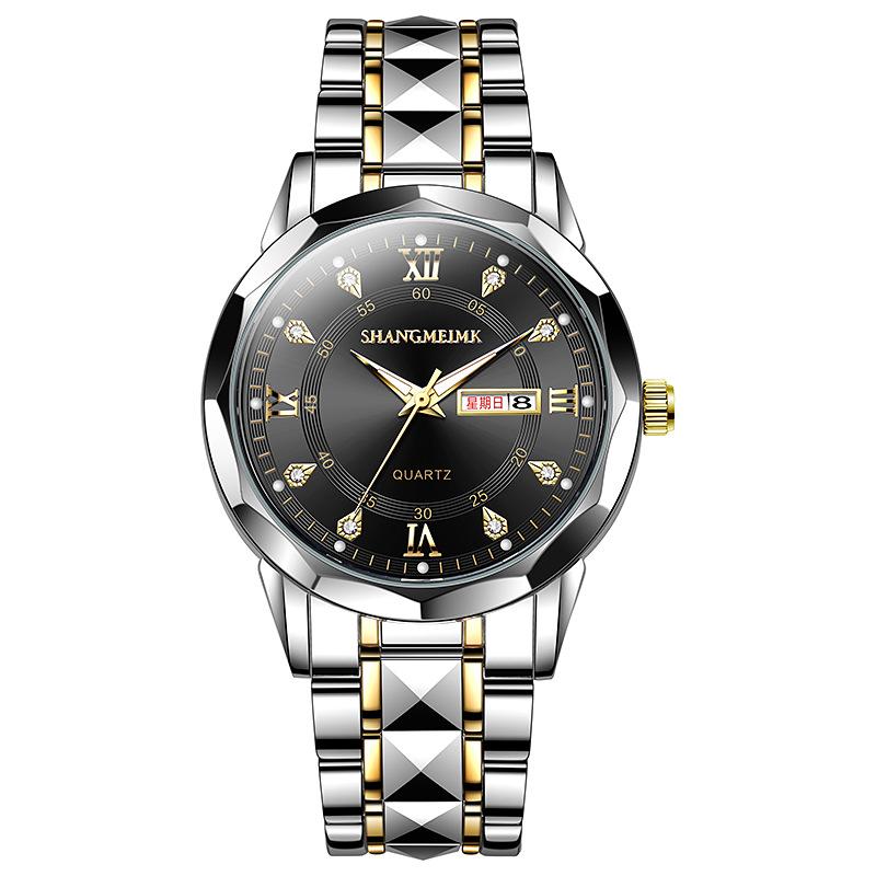 1шт нержавеющая сталь водонепроницаемые светящиеся новые мужские часы ремень кварцевые часы