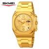 Skmei New Design Quartz Wristwatches Men Golden Stainless Steel Watch Date Functions Luxury Clock Man
