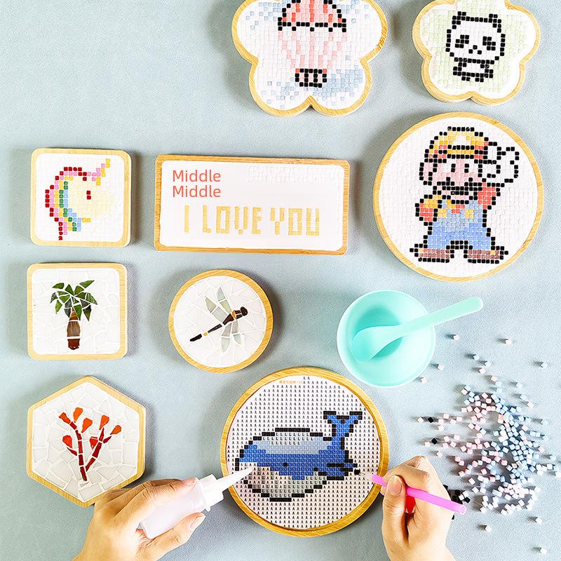 DIY Handmade Mosaic Coaster Kit for Students - Perfect for Kindergarten Activities and Halloween Crafting