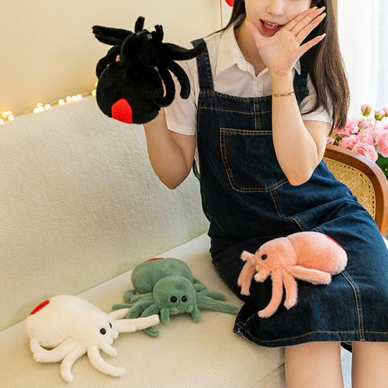 Мягкая игрушка-паук, плюшевая игрушка, хорошая детализация, реалистичный эластичный мягкий диван, диван, украшение для автомобильного сиденья, прыгающая кукла-паук, ползающая кукла-питомец, плюшевая игрушка-рептилия