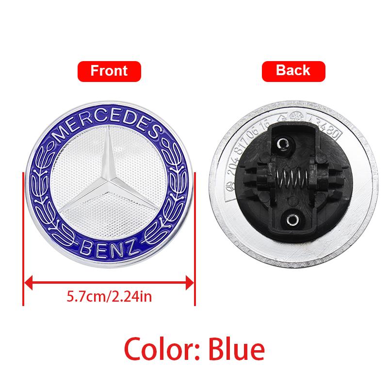 For Mercedes Benz AMG W212 W213 W205 W177 W247 W176 CLS CLA CLK CLG GLS 57mm Car Logo Front Hood Badge Emblem Bonnet Accessories