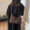 Casual Relaxation Large Capacity Leopard Print Bag Women's 2025 New Commuter Shoulder Bag Portable Tote Bag