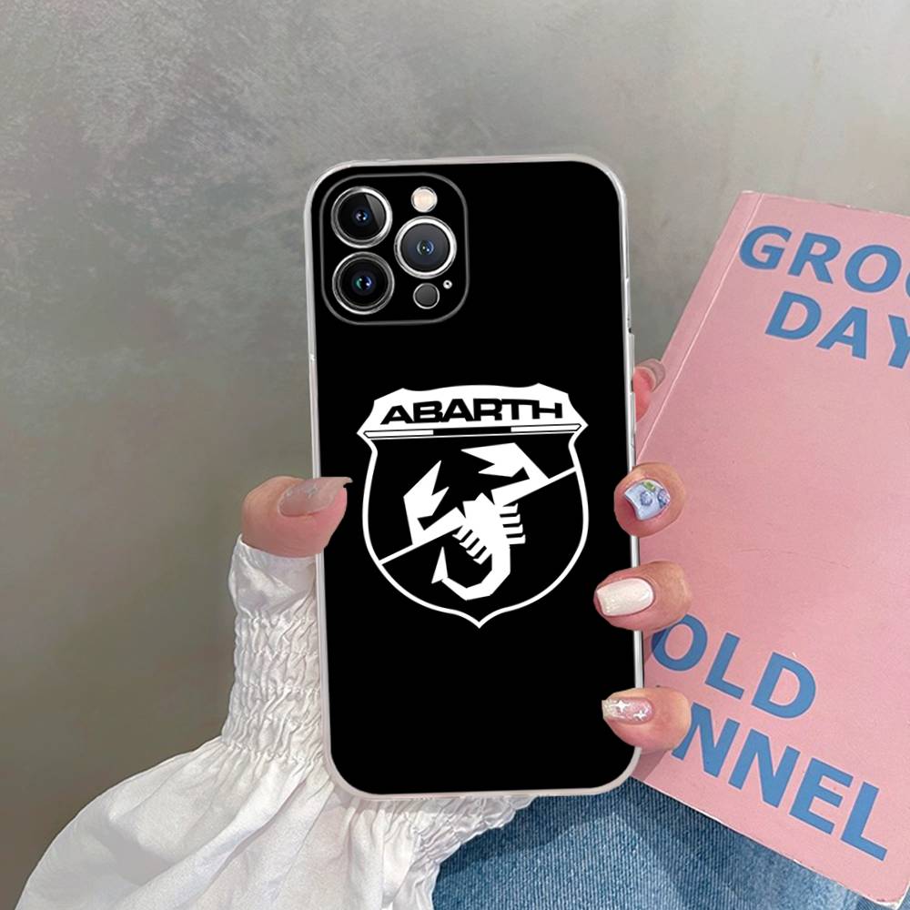Прозрачный чехол из ТПУ с логотипом A-Abarth для IPhone 17 11 12 13 14 15 16 Pro Max 16 Plus