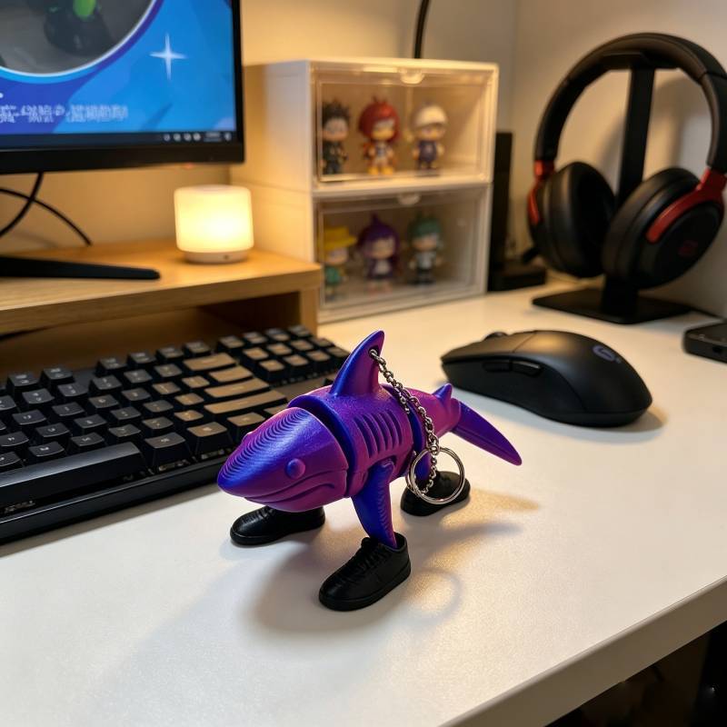 Ключница-брелок с 3D-печатью из PLA-пластика, фигурка Tung Tung Sahur, забавный персонаж из интернет-мемов, подвесное украшение для фанатов