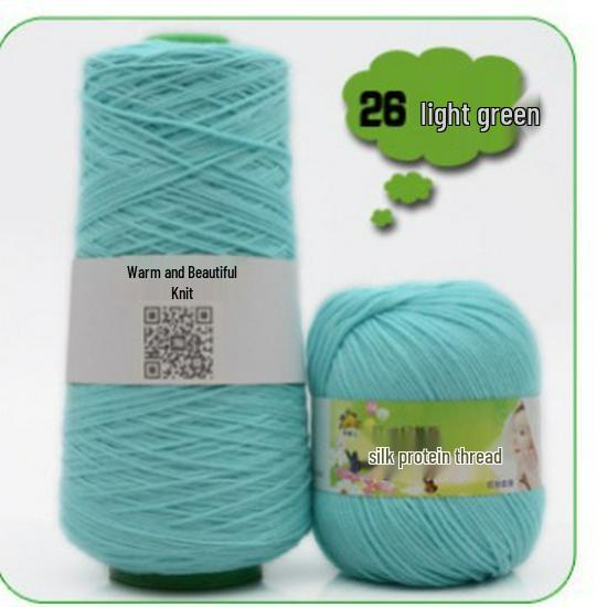 Детская пряжа из хлопка с протеином шелка для вязания и вязания крючком шарфа