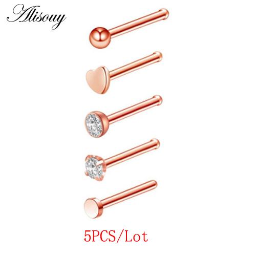 Alisouy 1Piece Steel 20G Faux Nose Rings Fake Septum Rings Hoop Nostril Daith Piercing Fake Clip On Nose Rings Oreja Piercings Jewelry