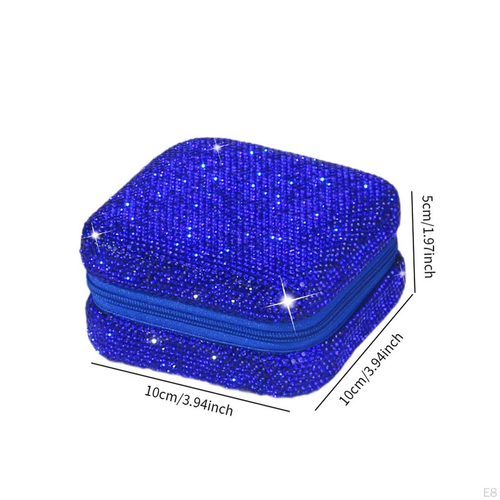Стразы Шкатулка для украшений Декор для ювелирных изделий Шкатулка для ожерелий Серьги Органайзер для