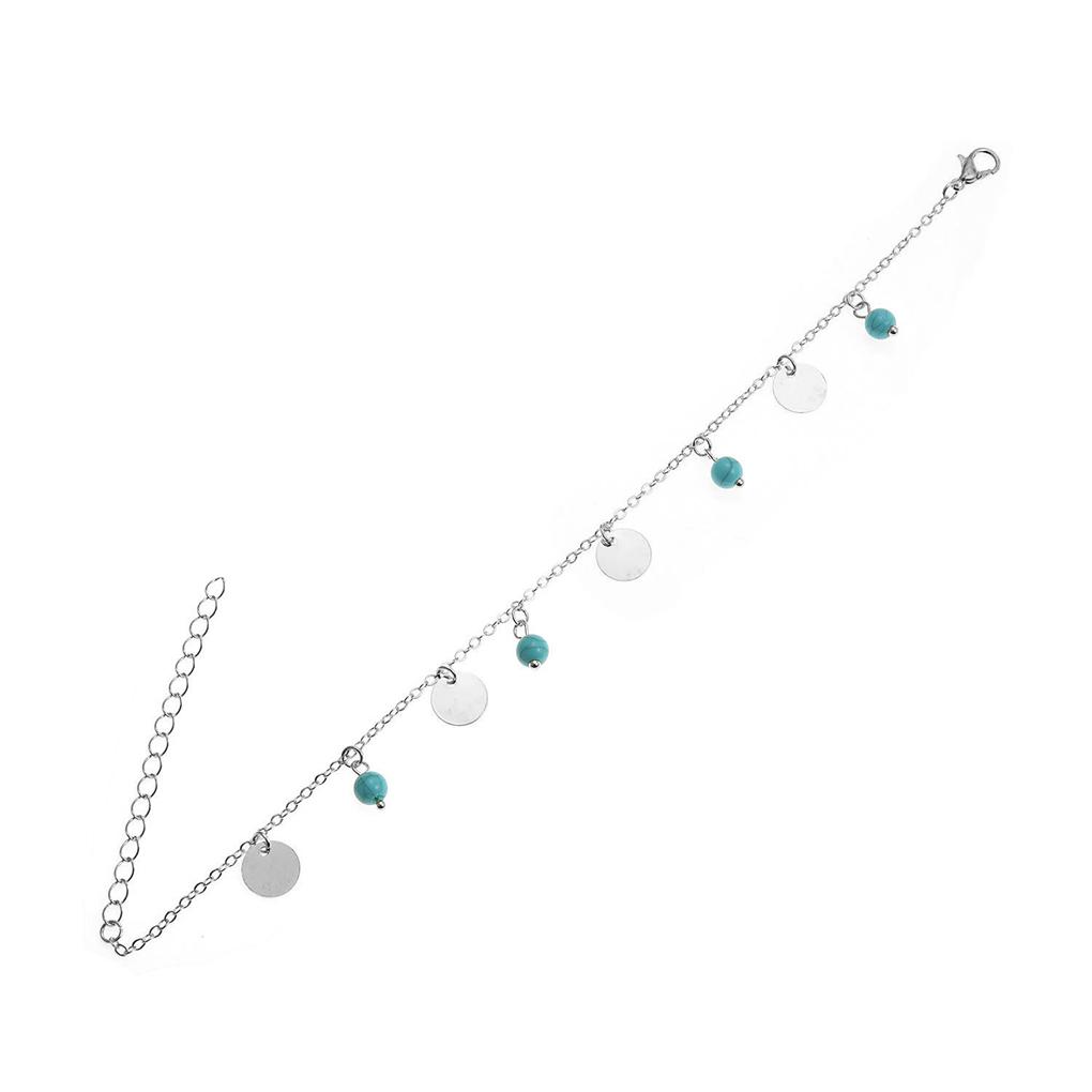 Браслеты на щиколотку Изысканные Универсальные Украшения из Бирюзы Прочные Аксессуары С Днем Святого Валентина Пляжные Подарки Цепочки для ног для Женщин