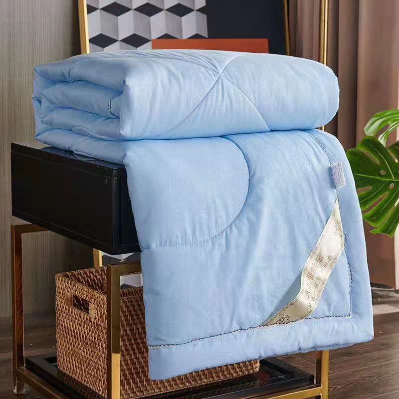 Одеяло из шелка тутового дерева для детей, хлопок, приятный к коже, тисненое тонкое одеяло, полуторный, двуспальный комплект постельного белья, весеннее одеяло, летнее