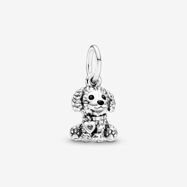 925 Sterling Silver Charms Beads Original Poodle Bulldog Dog Pendant Charm Fit Fashion Bracelet Necklace Diy Jewelry for Women