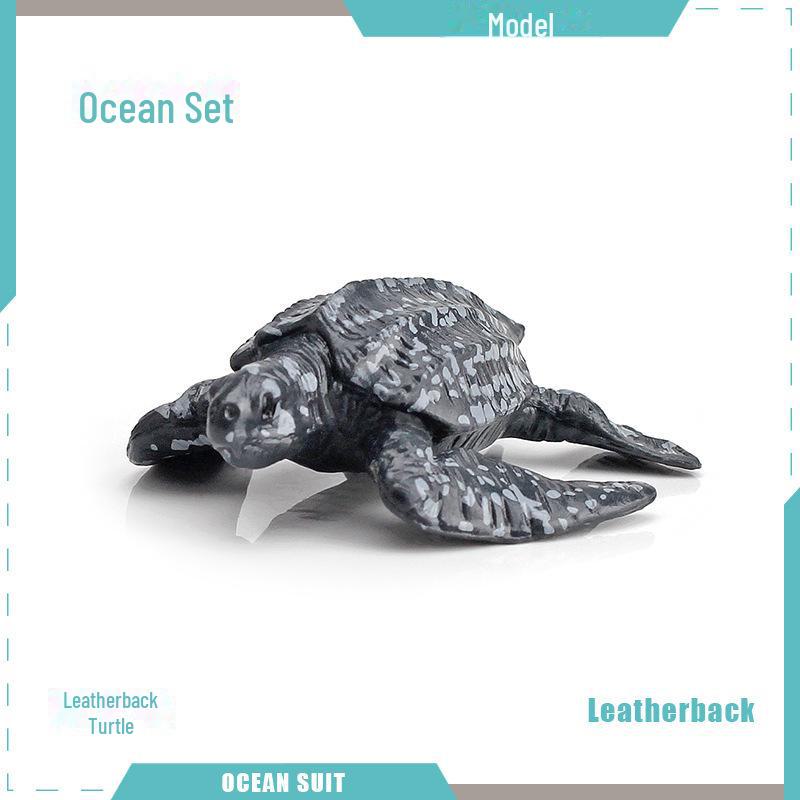 Набор моделей морских животных: Акула, черепаха, дельфин, кит, пингвин, краб и существа морского дна