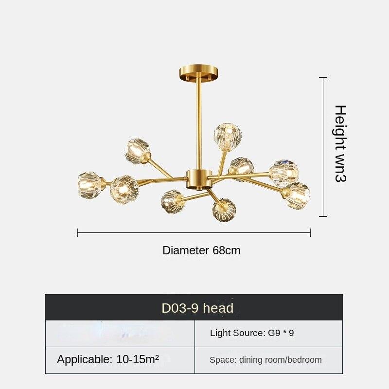 Living Room Dining Room Modern Minimalist Light Luxury Lighting Bedroom Magic Bean Crystal Molecular Light