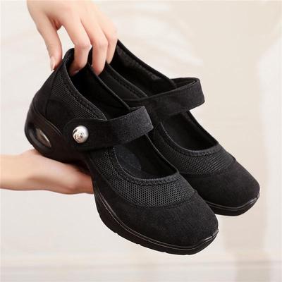 2023 Стильные дышащие танцевальные туфли на воздушной подушке - средний каблук, нескользящие, с мягкой сетчатой подошвой