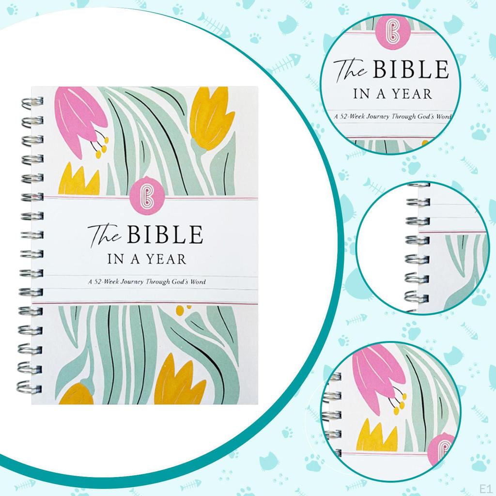 52-недельное руководство по изучению Библии, книга, тетрадь, еженедельник на спирали, планировщик на год для семьи
