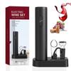 Electric Wine Opener Set Automatic Corkscrew Battery Powered Bottle Openers Vacuum Stoppers Wine Aerator and Foil Cutter Gifts