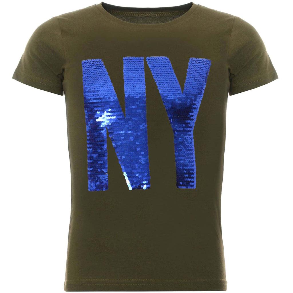 Двусторонняя футболка с пайетками для мальчика и великолепным мотивом