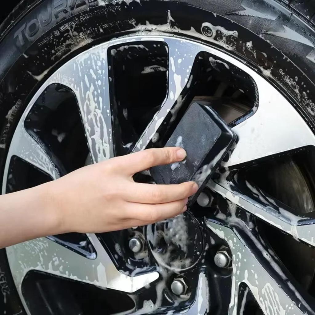 Car Scrub Pad Scrubing Sponge Auto Beauty Care Vechile Cleaning Scrubber Washer Washing Remove Contaminants Brush Tool