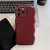 Бургунди Подходит для IPhone 15 Чехол для IPhone 17promax Однотонный Воздушная подушка 13 Силикон 16 Волна 11 Мягкий
