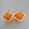 Fidget Toy Keychain 1Pcs 3D Vegetable Fruit Design Non-Lighted Soft Stress Reliever for Outdoor Travel Backpack Accessory