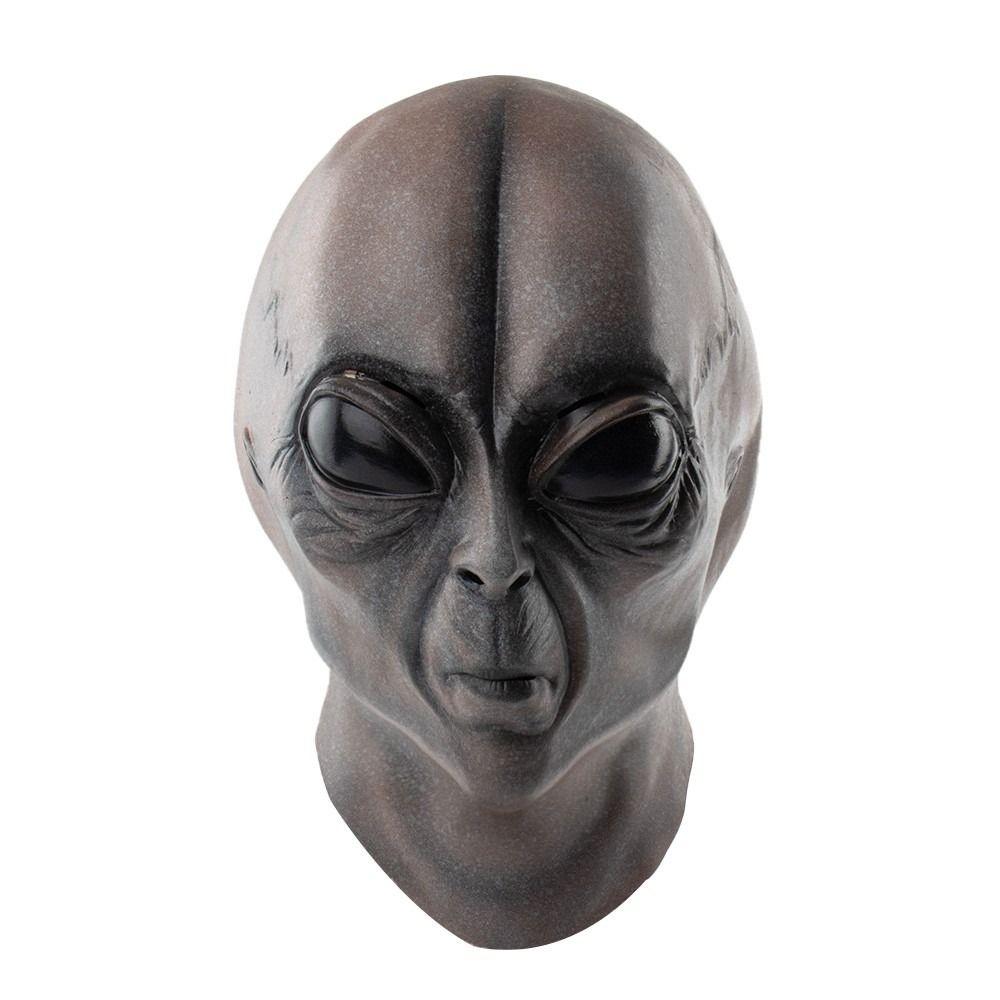 Scary UFO Alien Skull Mask Latex Alien Latex Helmet Kids Gift   Masquerade