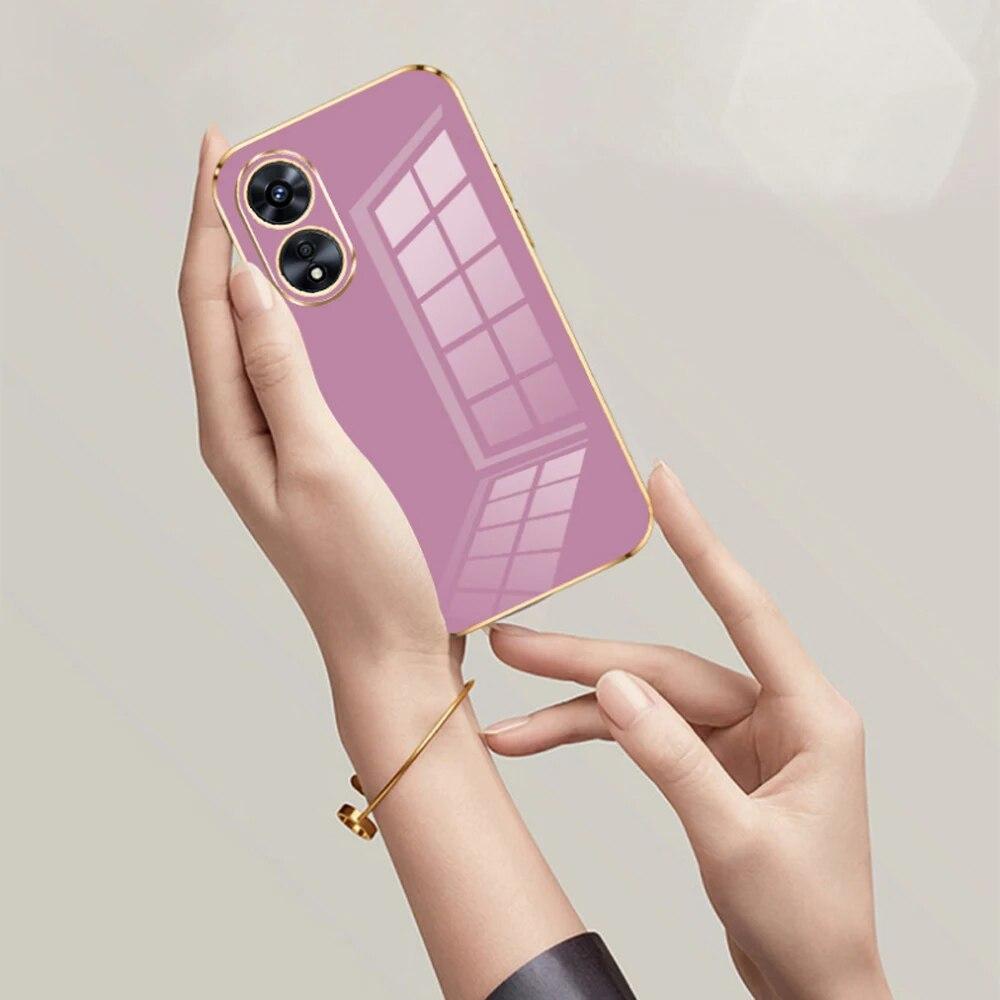 Чехол для OPPO A17 OPPO A17K, чехол для телефона Oppo A17 A17K, чехол CPH2471 CPH2477, роскошный чехол A17k с квадратным покрытием, противоударная задняя крышка