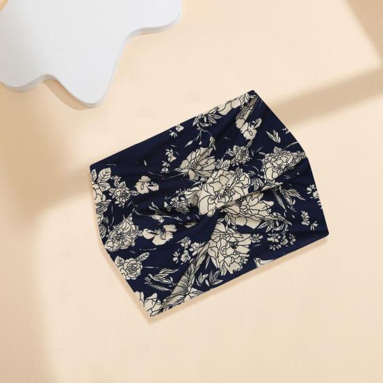 Широкая витая повязка на голову для женщин, очень большая повязка на голову с этническим принтом для занятий йогой, повязка на голову для волос, витые толстые аксессуары для волос в стиле бохо