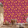 Wallpaper Intricate Floral Pattern Purple and Pink for Living Room and Bedroom 50x1000