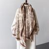 Winter Women's Retro Warm Shawl Elegant Floral Scarf Women Thick Blanket Wrap Tassel Female Long Scarf